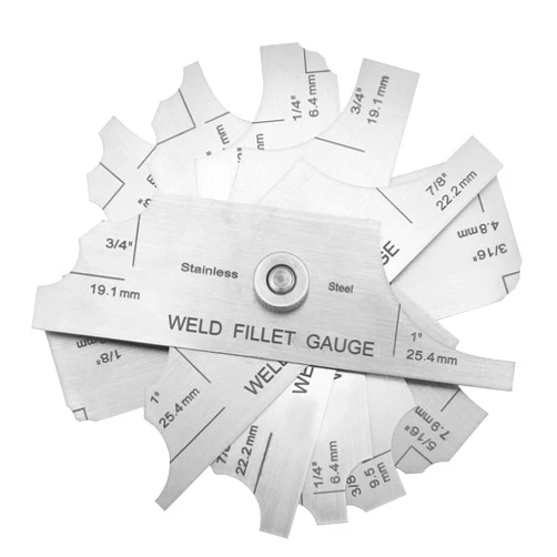 YWBL-WH Welding Gauge Gage Test Ulnar Welder Inspection Gauge Both Inch And Metric for Accurate Weld Fillet Measurement with Stainless Steel Material
