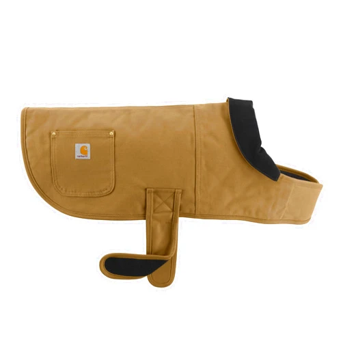 Carhartt Firm Duck Insulated Dog Chore Coat, Durable Weather Resistant Jacket for Cold and Windy Conditions, PFAS Free (Carhartt Brown), Large