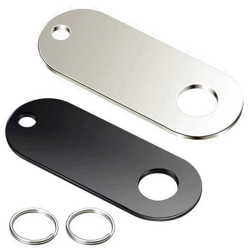 BBTO 2 Pieces Motorcycle Bell Hangers Guardian Bell Hanger Motorcycle Luck Riding Bell Hangers and 2 Pieces Split Rings, Fits for Any Bells (Black, Silver)