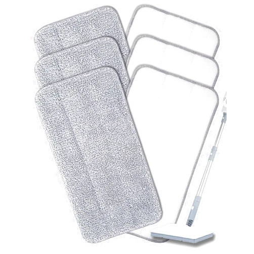 RuannoClean Steam Mop Pads Compatible with Seyola/FEPPO and Others Steam Cleaner for Home, Washable and Reusable Replacement Mop Pads for Floor Cleaning -6 Pack