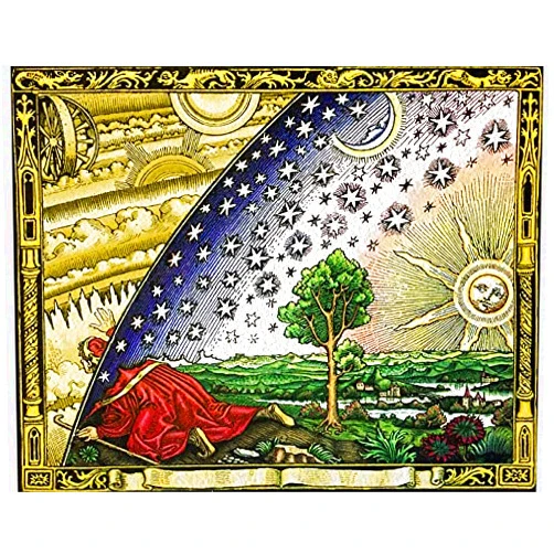 FlatEarthers.org FlatEarthers org Flat Earth Map Flammarion engraving 17inch x 22inch Poster Includes FREE eBook and Flat Earth Bumper Sticker 18W x 24H
