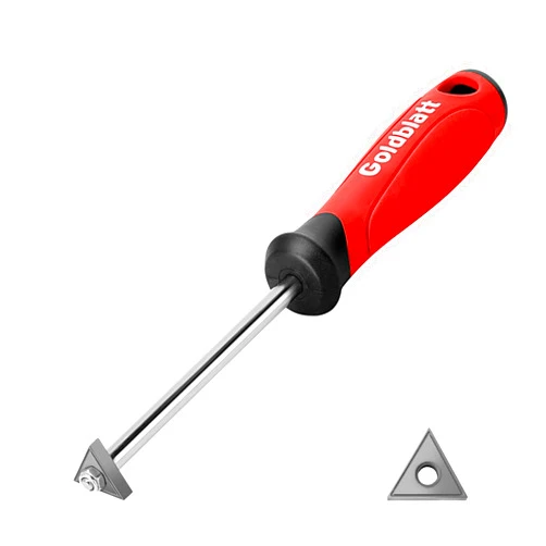 Goldblatt Grout Removal Tool with Replacement Carbide Tip - Professional Grout Cleaner, Caulking Remover, Scraper with Soft-Grip Handle, for Cleaning Floor Ceramic Tile Gaps, Tile Joints or Corners