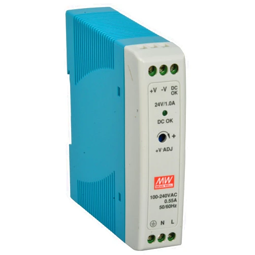 MeanWell MEAN WELL MDR-20-24 AC to DC DIN-Rail Power Supply, 24V, 1 Amp, 24W, 1.5