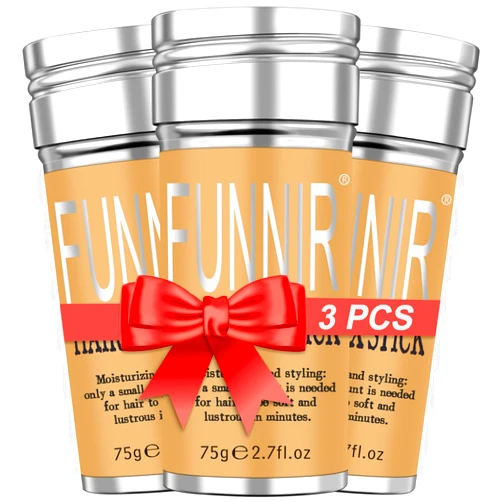 FUNNIR Hair Wax Stick (3 Pack) for Slick, Frizzy Hair and Edge Control