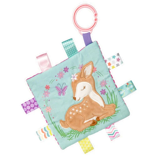 Mary Meyer Taggies Soothing Sensory Crinkle Me Toy with Baby Paper and Squeaker, Flora Fawn, 6.5 x 6.5-Inches