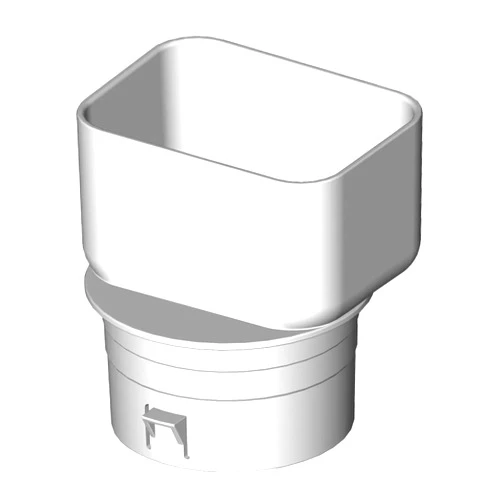 STORMDRAIN WATER MANAGEMENT SYSTEMS Downspout Adapter Offset Landscaping Drain Pipe 3-in. x 4-in. x 4-in., White