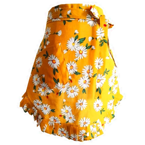 CRB Fashion Waist Apron with Pocket Cotton Commercial Restaurant Waitress Waiter for Girl Woman Half Bistro Aprons