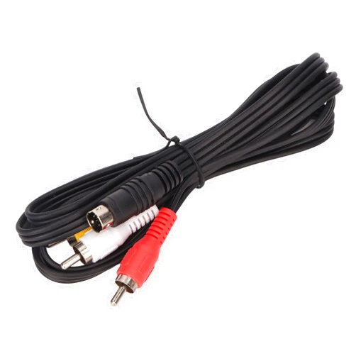 Ciciglow Mini DIN 7 Pin to 3 Cable, Mini DIN 7 Pin to 3 Plug Cord Clear Stable Video Adapter Cable 4.9ft