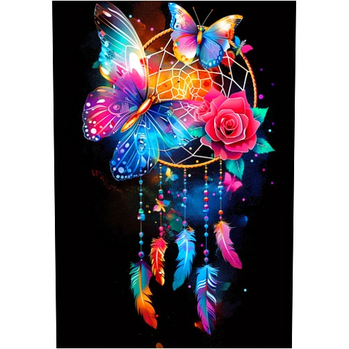 Milila 5D Diamond Painting Kits for Adults Full Drill Dreamcatcher Diamond Art Kits Diamond Dots Beginners Craft Kits for Home Wall Decor Gifts 11.8x15.7inch(Dreamcatcher)