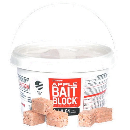 JT Eaton 704-AP Bait Block Anticoagulant Rodenticide, Apple Flavor, for Mice and Rats (4 lb Pail of 64)