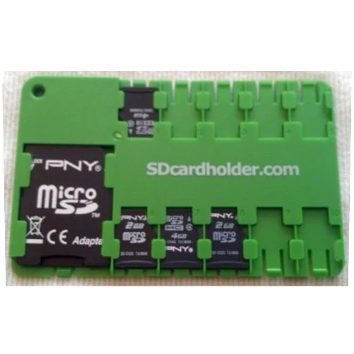 SDcardholder com Micro SD Green Card Case, Holder, Organizer Credit Card Size Storage Device Beware of Chinese Knock Offs!!!