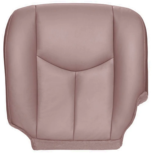 The Seat Shop Driver Bottom Replacement Seat Cover - Medium Neutral (Tan) Leather (Compatible with 2003-2006 Chevrolet Silverado and GMC Sierra)