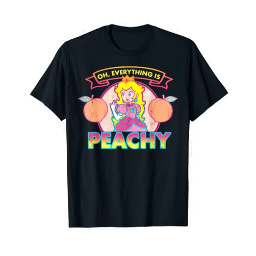 Super Mario Princess Peach Everything Peachy Graphic T-Shirt T-Shirt
