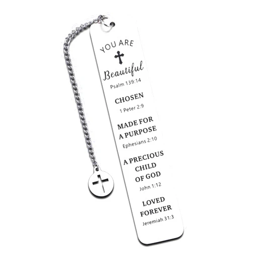 Aeolussoms Bible Study Supplies Inspirational Christian Bookmark Gifts for Women Cross Bible Verse Book Markers for Girls Daughter Religious Baptism Gift for Teen Girls Goddaughter Birthday Gift for Book Lover