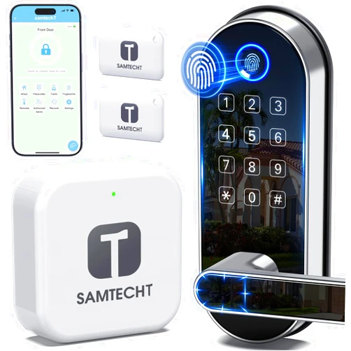 SamtechT Smart Lock and Gateway Bundle, Biometric, Fingerprint and WiFi