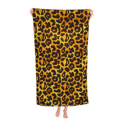LMNSWDA Leopard Fur Print Animal Beach Towels Oversized Soft High Absorbent Quick Dry Bath Towels Pool Towels Travel Beach Towels for Kids Adults