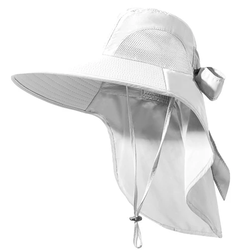 DOCVIT Womens Sun Hat UV Protection, Foldable Waterproof Wide Brim Bucket Hats with Neck Flap for Summer Beach Fishing Hiking