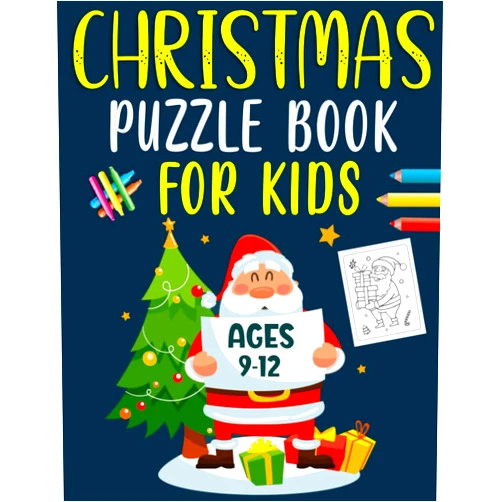 DOLM FXBH Christmas Puzzle Book For 6-8 Years Old: Christmas Activity Puzzle For Kids. Includes Logic Puzzles, Word Search, Word Scramble, Crossword, Math, Number Place, Sudoku, Mazes And More!
