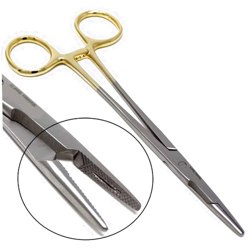 A2Z SCILAB Gold Handle Olsen Hegar Needle Holder 5.5