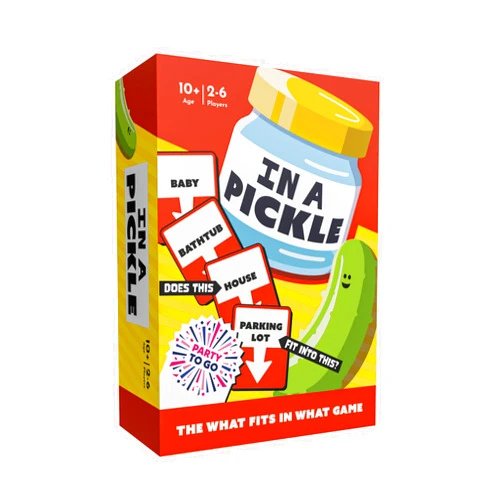 Gamewright - Party to Go - in a Pickle - Card Game - Age 10+, 2-6 Players