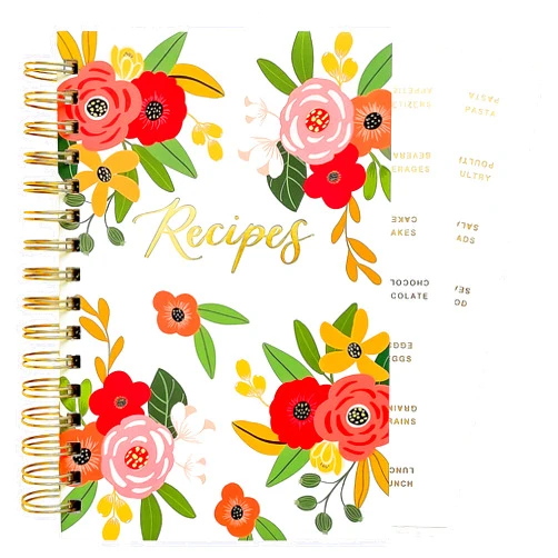Teal Petal Blank Recipe Book To Write In Your Own Recipes - Recipe Notebook, Hardcover Recipe Journal Keepsake Cookbook for Organizing Favorite Family Recipes With Tabs, 5.75x8.75 (Floral)