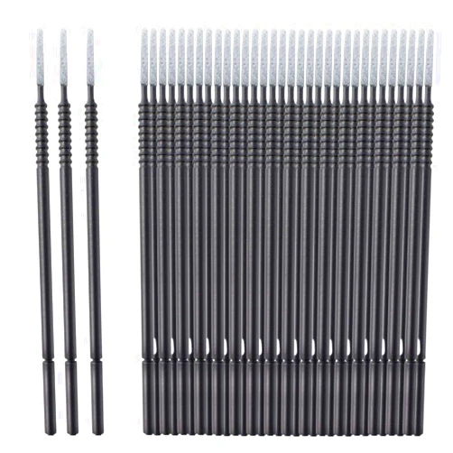 TKYPZY 100 Pack Micro Brushes Disposable Micro Brush Applicator Micro Swabs for Eyelash Extension Lash Extensions Micro Wands for Personal Care & Makeup Suitable for Cosmetic Cleaning and Applying (Black)