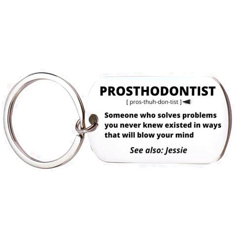 Infinity Collection Prosthodontist Gift, Personalized Prosthodontist Keychain, Prosthodontist Jewelry Gift, Coworker Keychain Appreciation Gift for Men and Women (Personalized)