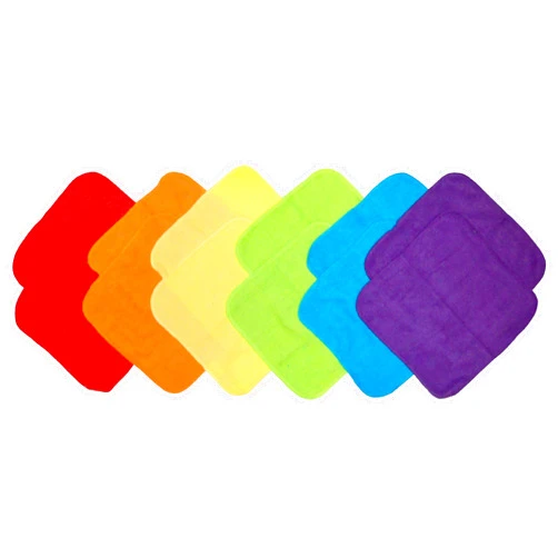 Neat Solutions Solid Knit Terry Washcloth Set, Multi-color, 12-Count