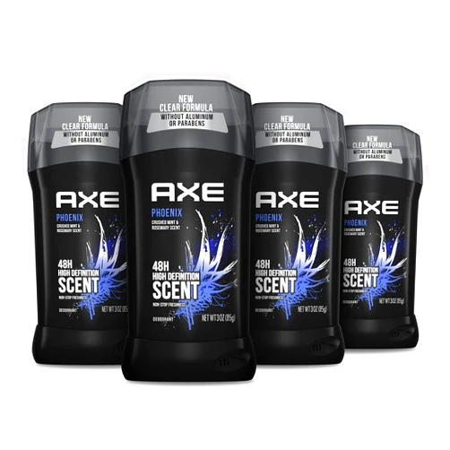 AXE Phoenix Deodorant 48H Odor Protection Crushed Mint & Rosemary Aluminum Free Deodorant for Men 3oz 4 Count
