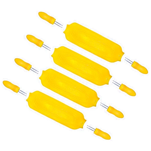 Chef Craft CCraft 12 Piece Set 8 Corn Holders and 4 Trays, Silver