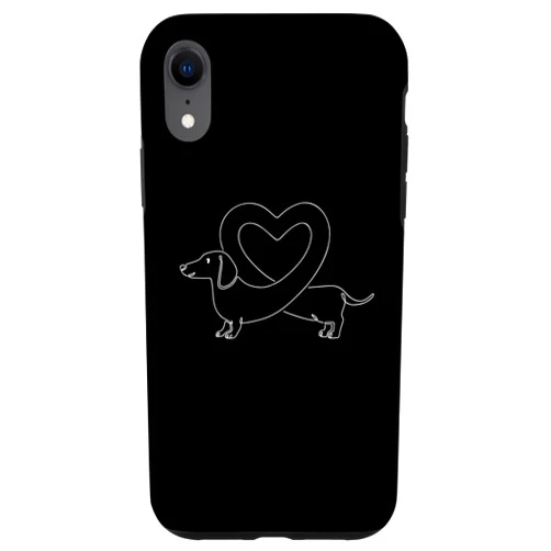 Bäume Meditieren, lustige Sprüche iPhone XR Funny Dachshund Puppy with Heart for Men Women Children Case