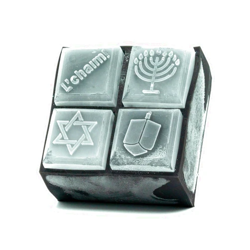 SILIGRAMS Hannukah Ice Cube Mold Tray - Bartender 1.75