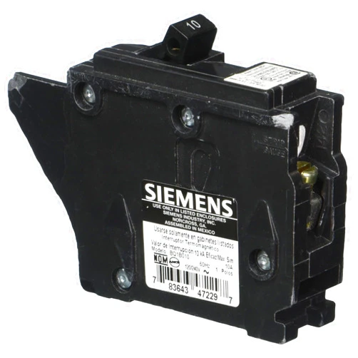 Siemens BQ1B010 10-Amp Single Pole 120-Volt10KAIC Lug In/Lug Out Breaker