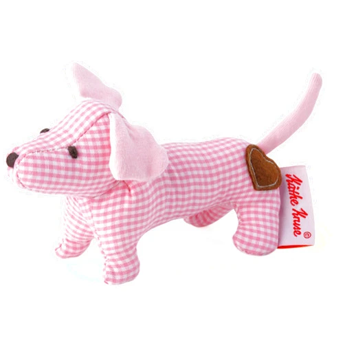 Käthe Kruse Kathe Kruse - Mini Plush Grabbing Toy Dachshund Pink Plush/Stuffed Animal