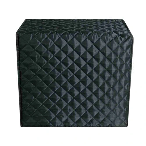 EKDJKK Bread Maker Cover, Cotton Quilted Diamond Stitching Bakeware Protector,Kitchen Toaster Appliance Dust Cover, Machine Washable(Black, 17