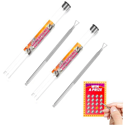 Nitaru 2PCS Ultimate ScratchMaster, Metal Lottery Ticket Scratcher for Flawless Reveals