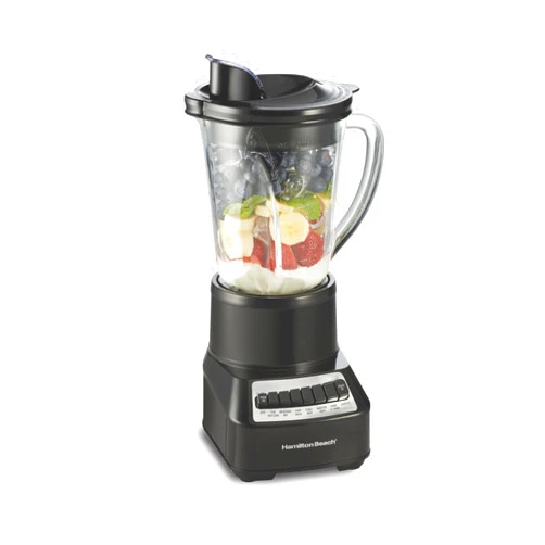 Hamilton Beach Wave Crusher Blender for Smoothies With 40 Oz Glass Jar and 14 Functions, Ice Sabre Blades & 700 Watts for Consistently Smooth Results, Black & Stainless Steel (54220)