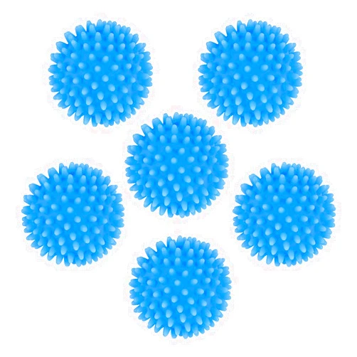 Tenalleys 6 Pcs Dryer Balls, 2.5 in Reusable Laundry Soften and Fluff Laundry Washing Balls (Blue)