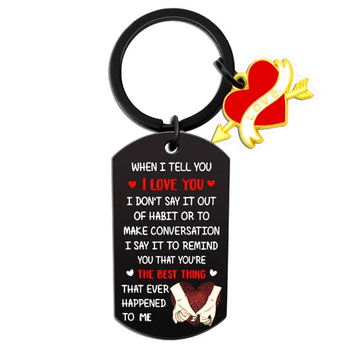 Isiyu Anniversary Couples Gifts i Love You Keychain Valentine Day Gifts for Womens Mens Husband Wife Boyfriend Girlfriend Him Her Adults With Love Birthday Cool Christmas Gifts Ideas for Female Male
