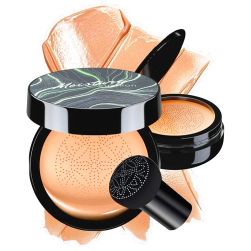 OETUIOW Mushroom Head Air Cushion CC Cream Foundation - BB Cream Concealer Oil Control Long-Lasting, Waterproof Base Primer, Cream Foundation Full Coverage for Mature Skin & All Skin Types (Medium)