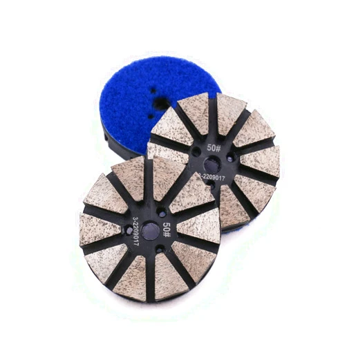 Z-LEAP 3-Inch Metal Bond Diamond Floor Grinding Discs Polishing Pads for Concrete Stone (50 Grit, 3-Pcs)