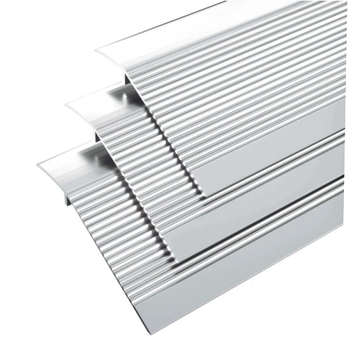 Heainaiyoo Metal Floor Transition Strip, Aluminum Threshold for Doorways, for Gap from 0.4″to 1.6″, for Doorways Tile Wood Vinyl Laminates, Size 36in x 4in x 1.32 in (Silver, 3pack)