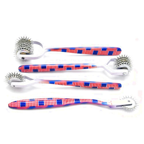AAProTools 4 Pcs Set of American Flag Wartenberg Pin Wheel 1,3,5,7 Head Instruments SB-026