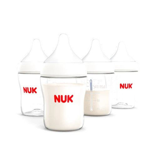 NUK Perfect Match Slow Flow Breast-Like, Anti-Colic Bottle, 5oz., 4 Pack, BPA Free