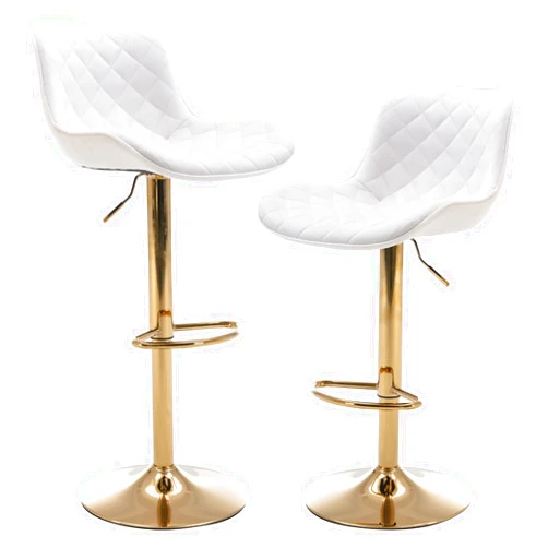 CIMOO Beige Swivel Bar Stools Set of 2 Velvet Island Chairs with Backs Upholstered Kitchen Counter Stools Modern Adjustable Bar Chairs