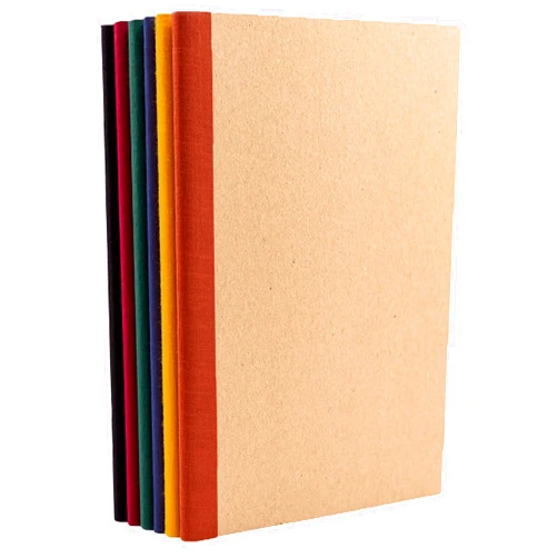 PAPERAGE 6-Pack Composition Notebook Journals, 120 Pages, Kraft Cover with Jewel Tone Spines, College Ruled Lined Paper, Small Size (8 in x 5.75 in) – For Home, Office or School Supplies