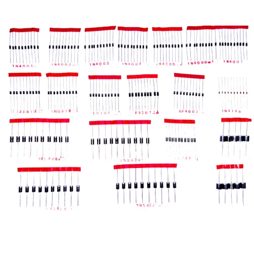 Nixesky 20Values Diodes Kit 1N4001 1N4002 1N4003 1N4004 1N4005 1N4006 1N4007 1N4148 1N5404 1N5406 1N5408 RL207 UF4007 FR107 FR207 1N5817 1N5819 1N5822 15SQ045 10A10 Rectifier Schottky Diode Assortment