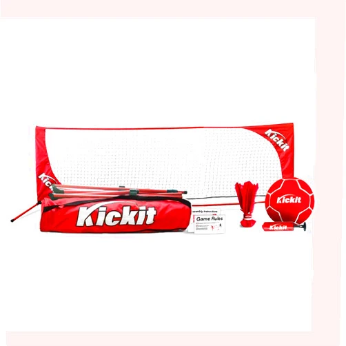 Kickit Soccer Tennis Net Set | Where Soccer Meets Tennis | Portable 10 Foot Net Soccer Tennis Ball and Bonus Trainer (Shuttlecock) | Play Outdoors, Indoors, Backyard or Beach
