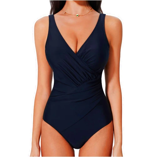 SUUKSESS Women Retro One Piece Swimsuit Sexy Tummy Control Bathing Suit