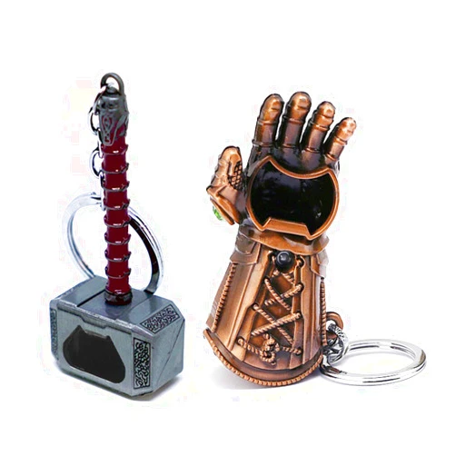 Nidavellir 2-Pack Hammer Keychain Bottle Opener and Glove Keychain Bottle Opener, Beer Gifts Bottle Opener for Men, Husband, Dad, Grandpa, Boyfriend